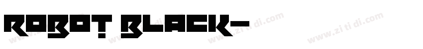 robot black字体转换